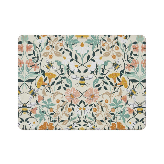 Bee Bloom Placemat 4 Pack in Yellow