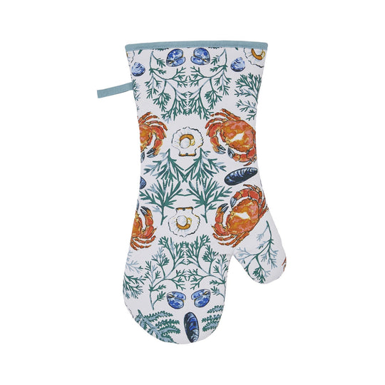 Shellfish Gauntlet Oven Glove in Green