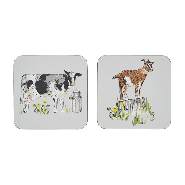 Ulster Weavers Portman Farm Coasters - 4 Pack One Size in Grey - Coaster - Ulster Weavers