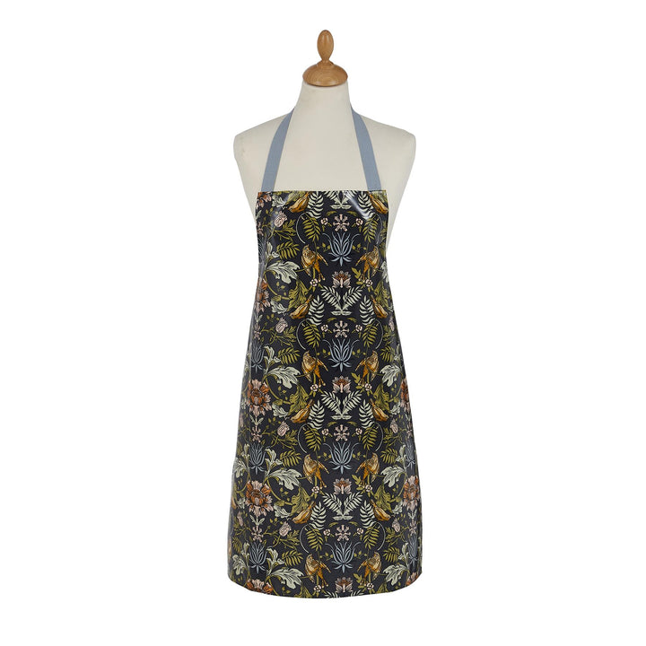 Ulster Weavers Finch & Flower Apron - PVC/Oilcloth One Size in Navy - Apron - Ulster Weavers